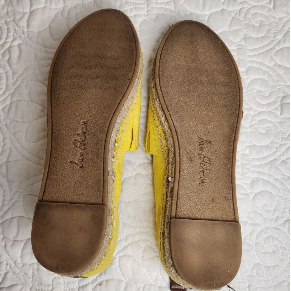 Sam Edelman Womans‎ Yellow Espadrilles Women's Shoes Size 7